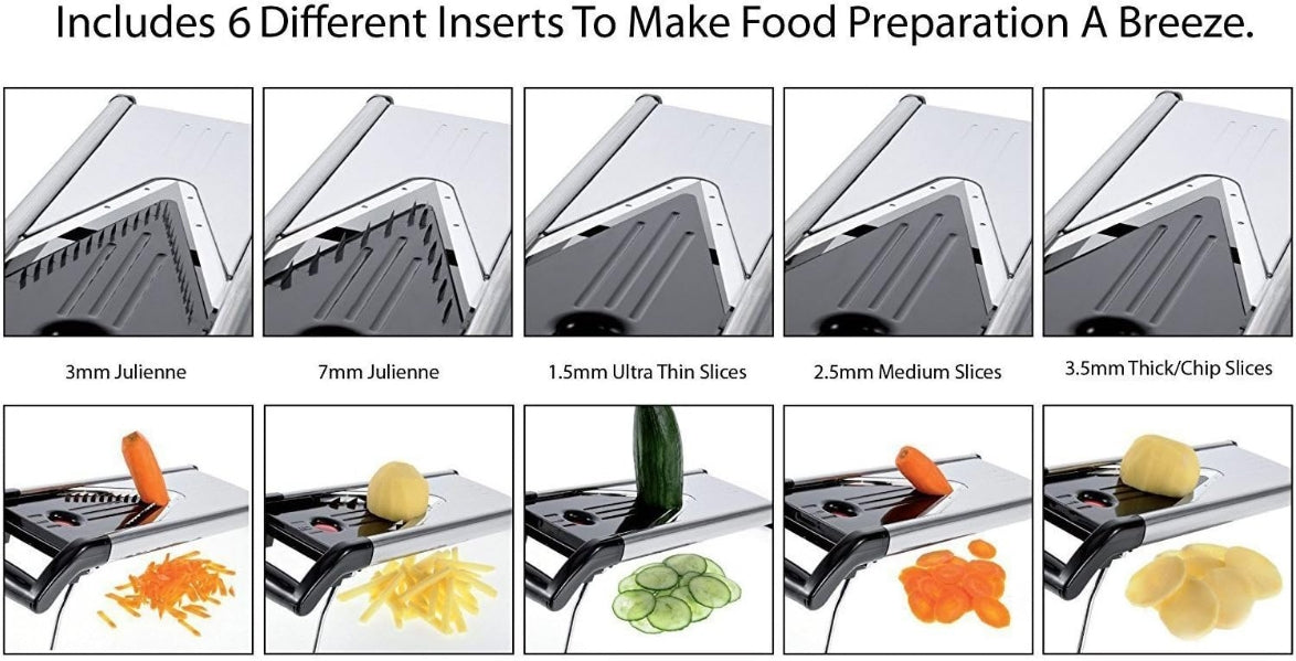 Professional V-Blade Stainless Steel Mandoline Slicer W1005