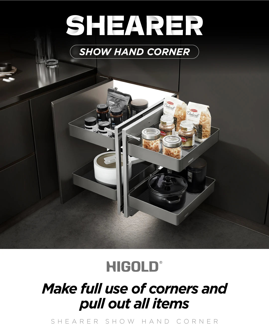 Shearer Show Hand Magic Corner - Fits 900mm Blind Corner - 101148