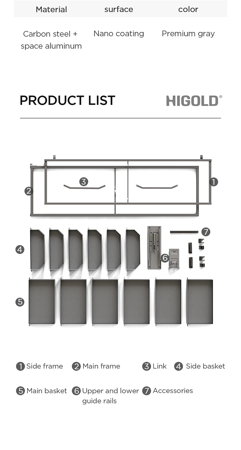 Tandem Pantry Unit with Soft Close - Suits from 1825mm Height & 450mm Width Cabinet - 202253