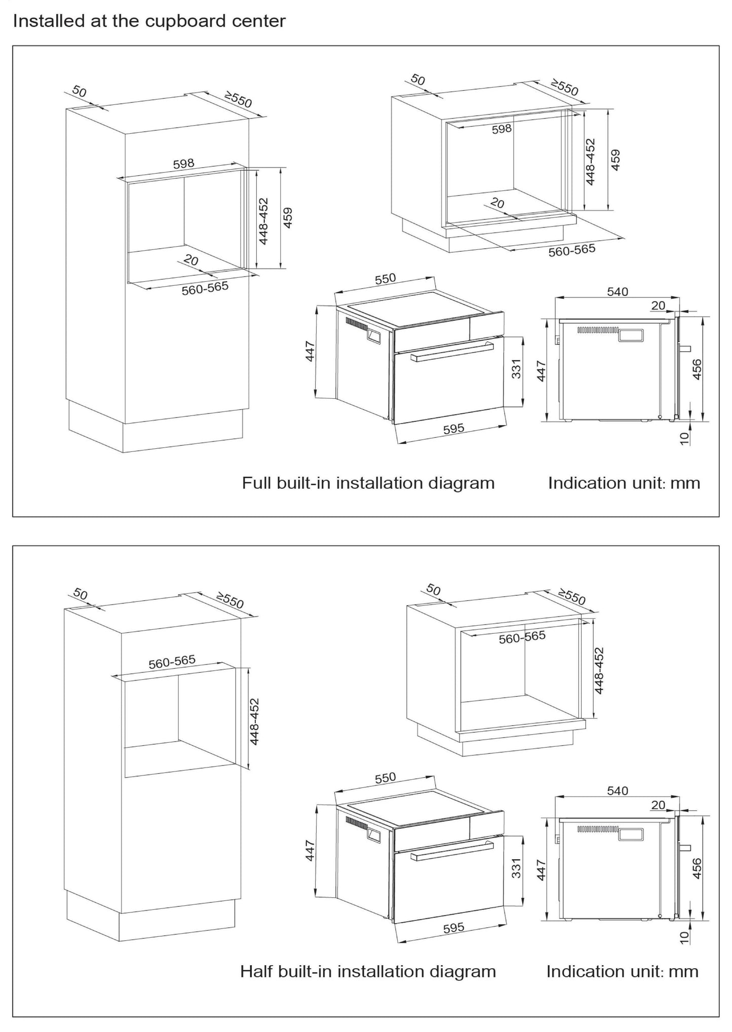 FOTILE 60cm 42L Built-in Oven - 4in1 Cooking Functions HZK-TS1