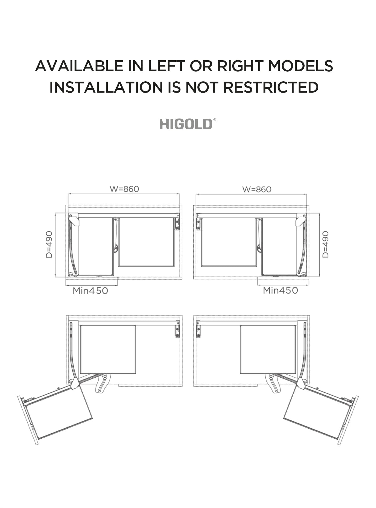 Shearer Magic Corner - Fits 900mm Blind Corner - LEFT-Fits 900mm Blind Corner - 101055