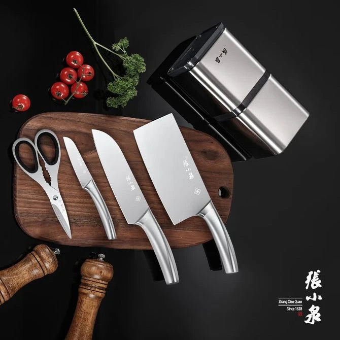 ZXQ Silver Arc Series Knife Set Five-piece Set D31370100 / 张小泉银狐系列中式套刀