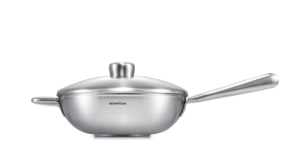 Italian Serafino Zani Chinese Wok With Long Handle 107/32