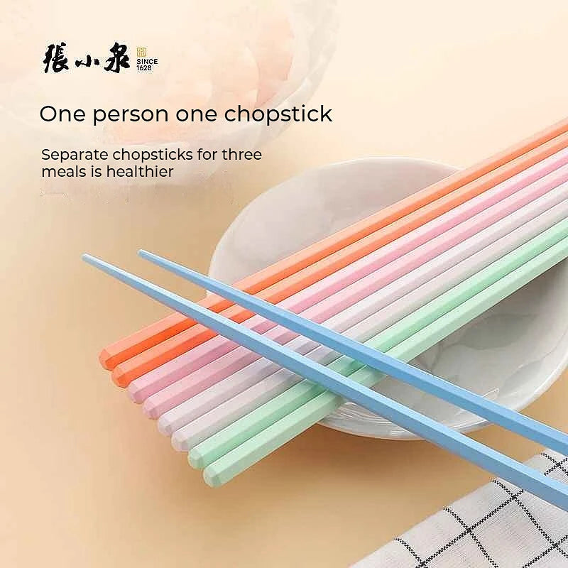 PET Fiber Alloy 5-PCS Chopsticks - 花样年华 合金筷五双装