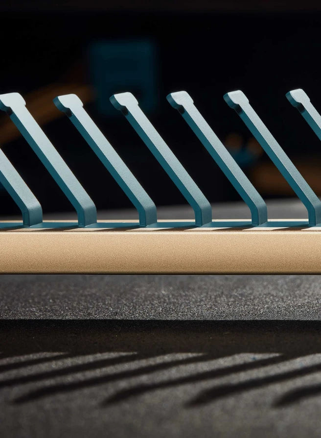 Tie Rack - Side Mount - Holds 20 Ties - B Series Teal PU Leather - 703541