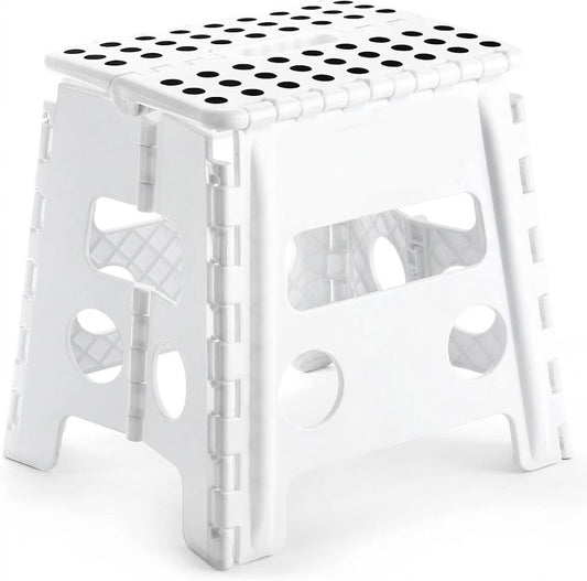 Plastic Folding Step Stool Portable Chair Flat Indoor/Outdoor Home