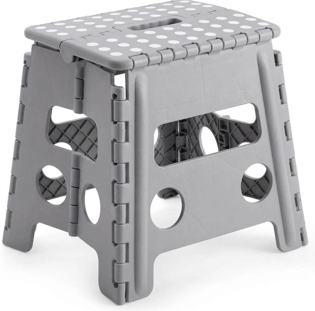 Plastic Folding Step Stool Portable Chair Flat Indoor/Outdoor Home