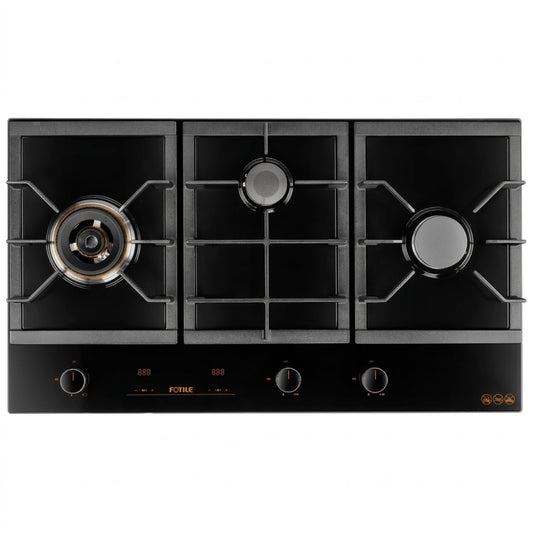 FOTILE 90cm 3 Burner Gas Cooktop - 23MJ/h Superpower GLG90305