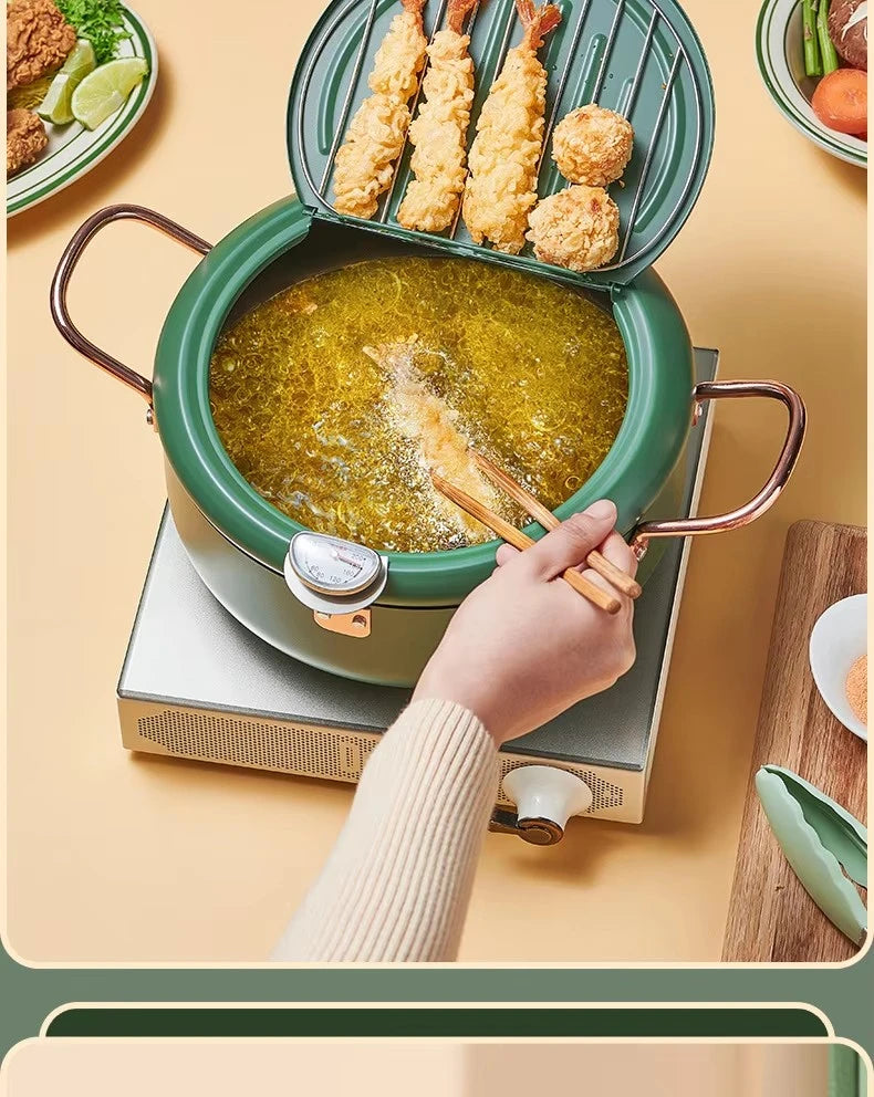 Oil Frying Pot 24CM Green