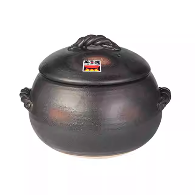 Authentic Japanese Banko-yaki Clay Pot - Premium 5-Cup Rice Cooker (Chemical-Free)
