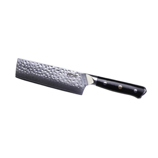 Japanese Hammered Damascus Nakiri Knife 6-inch W180