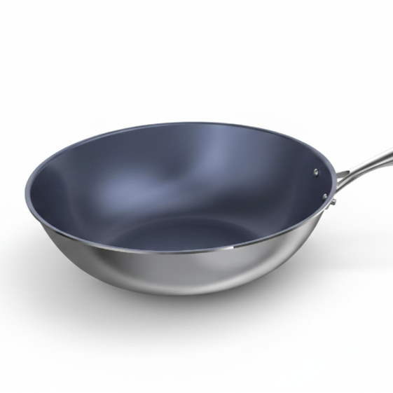 Titanium Composite Stir-fry Wok | Tri-Ply Healthy Cookware 32cm