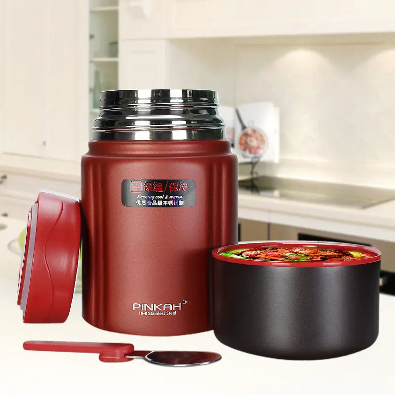 Vacuum Food Jar 780ml - PJ-3312 PINKAH Red