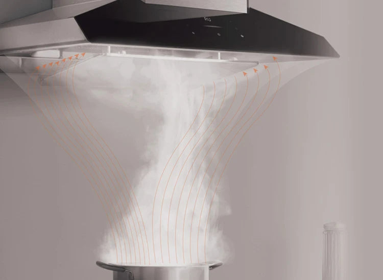 Fotile 90cm Pyramid Chimney Wall Mounted Rangehood - Intelligent Self-Adjusting EMG9050-Y