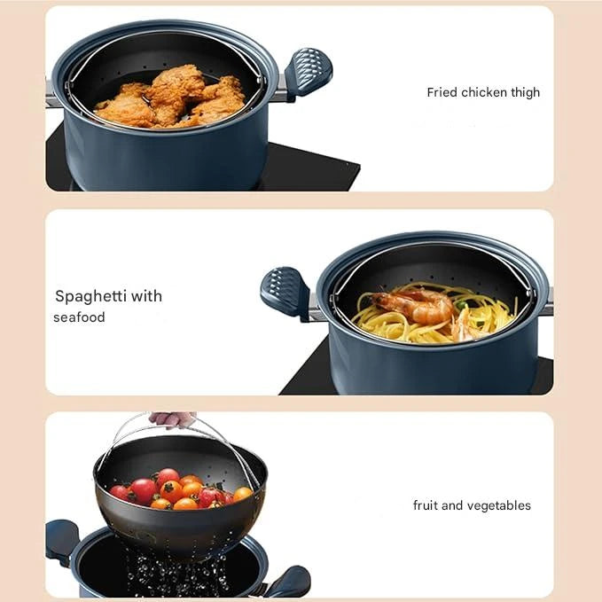 Multifunctional Cooking Pot 26CM Blue