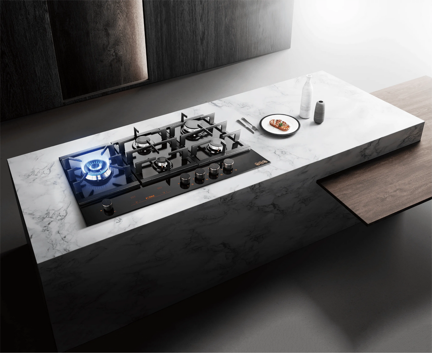 FOTILE 90cm 5 Burner Gas Cooktop - Accurate Timing Control GLG90505