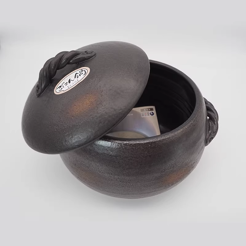 Authentic Japanese Banko-yaki Clay Pot - Premium 7-Cup Rice Cooker (Chemical-Free)