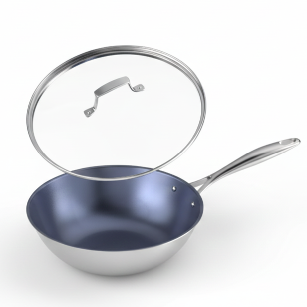 Titanium Composite Stir-fry Wok | Tri-Ply Healthy Cookware 32cm