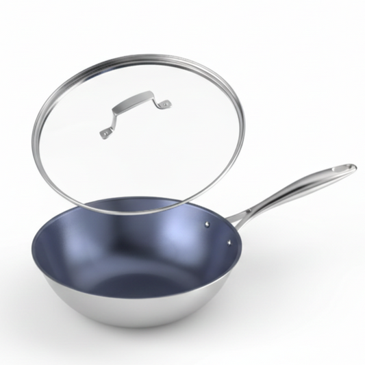 Titanium Composite Stir-fry Wok | Tri-Ply Healthy Cookware 32cm