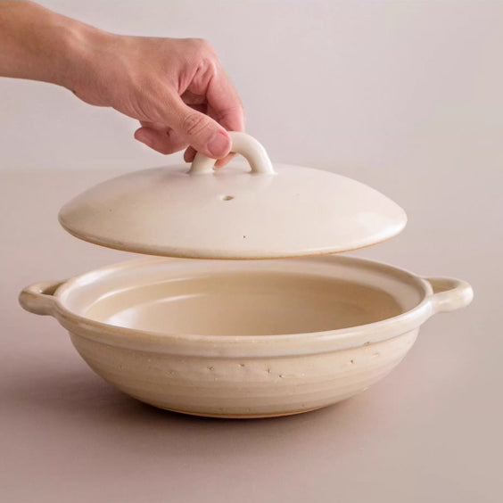 Authentic Japanese 4th-market Donabe Pot Casserole Pot Size 8/9 Yellow