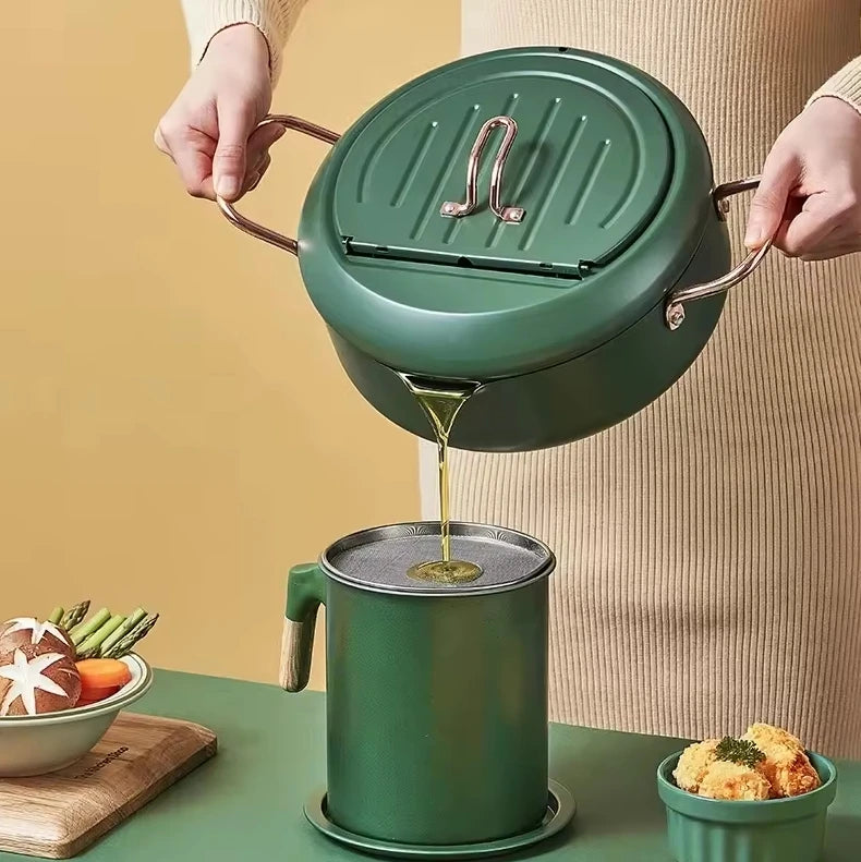 Oil Frying Pot 20CM Silver