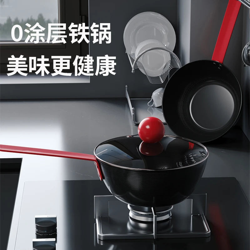 20cm Cast Iron Fry Wok with Health-Focused (Wok Only - Lid Not Included)