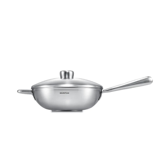 Italian Serafino Zani Chinese Wok With Long Handle 107/32