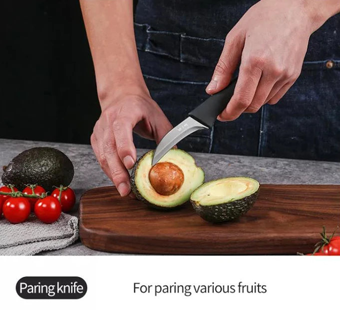 ZXQ Master Z Black Knight Kitchen Knife Set 7pcs / 张小泉黑骑士系列套刀