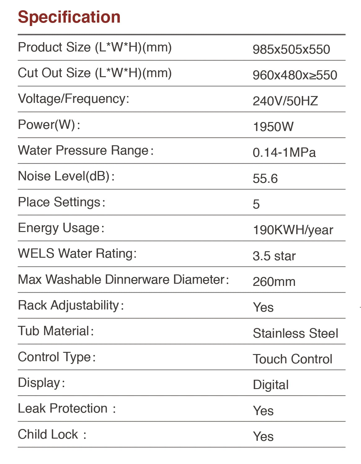 FOTILE 3in1 IN-Sink Dishwasher - SD2F-P6