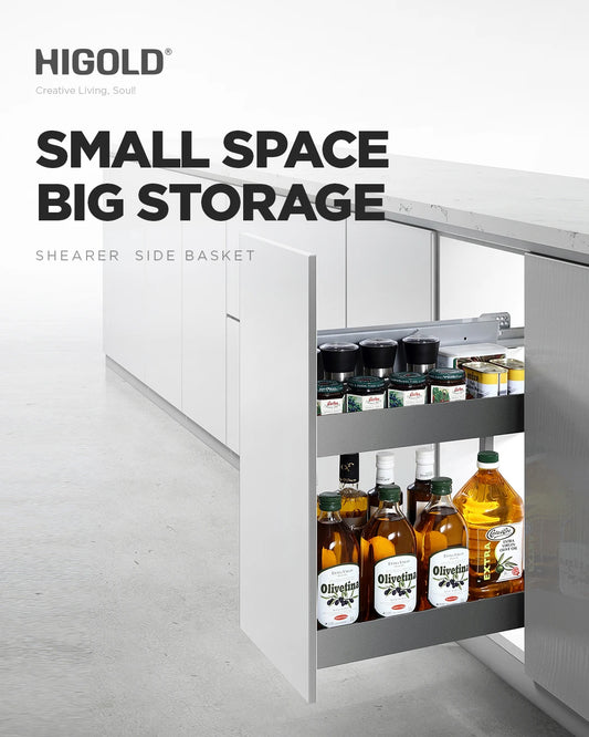 Shearer PRO Pull Out Kitchen Cupboard Organiser - Fits 300mm - Universal Side Mount -304173