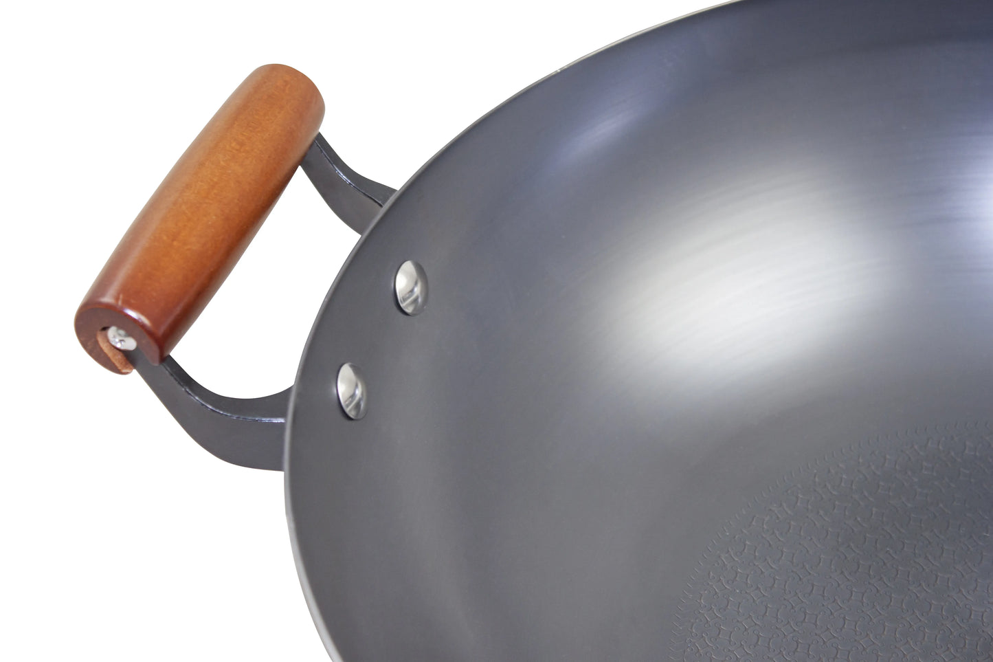 Spin Pressing Iron Dual Ear Wok with Lid 34cm