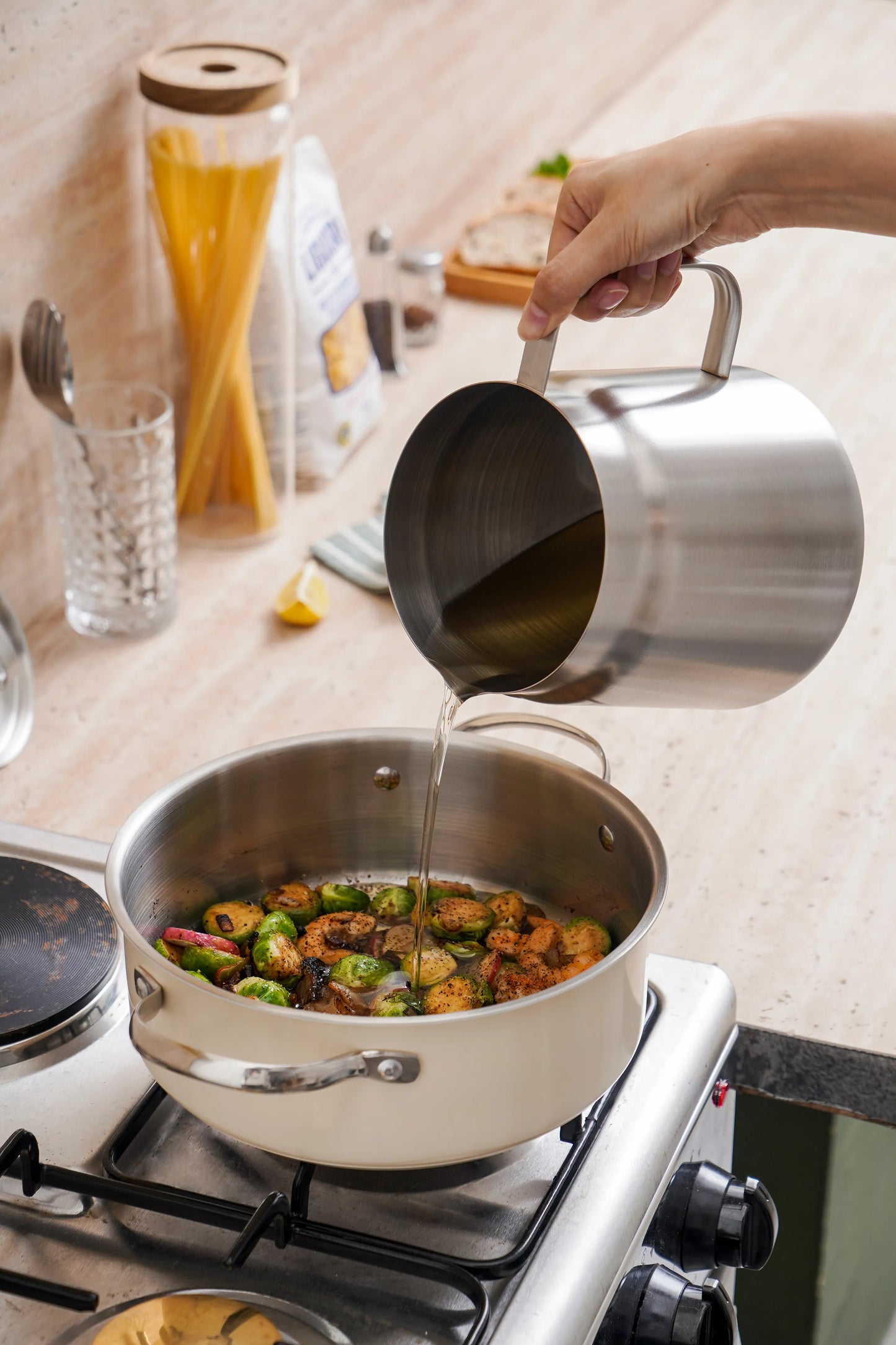 Multi-purpose Stainless Steel Pot & Strainer Set