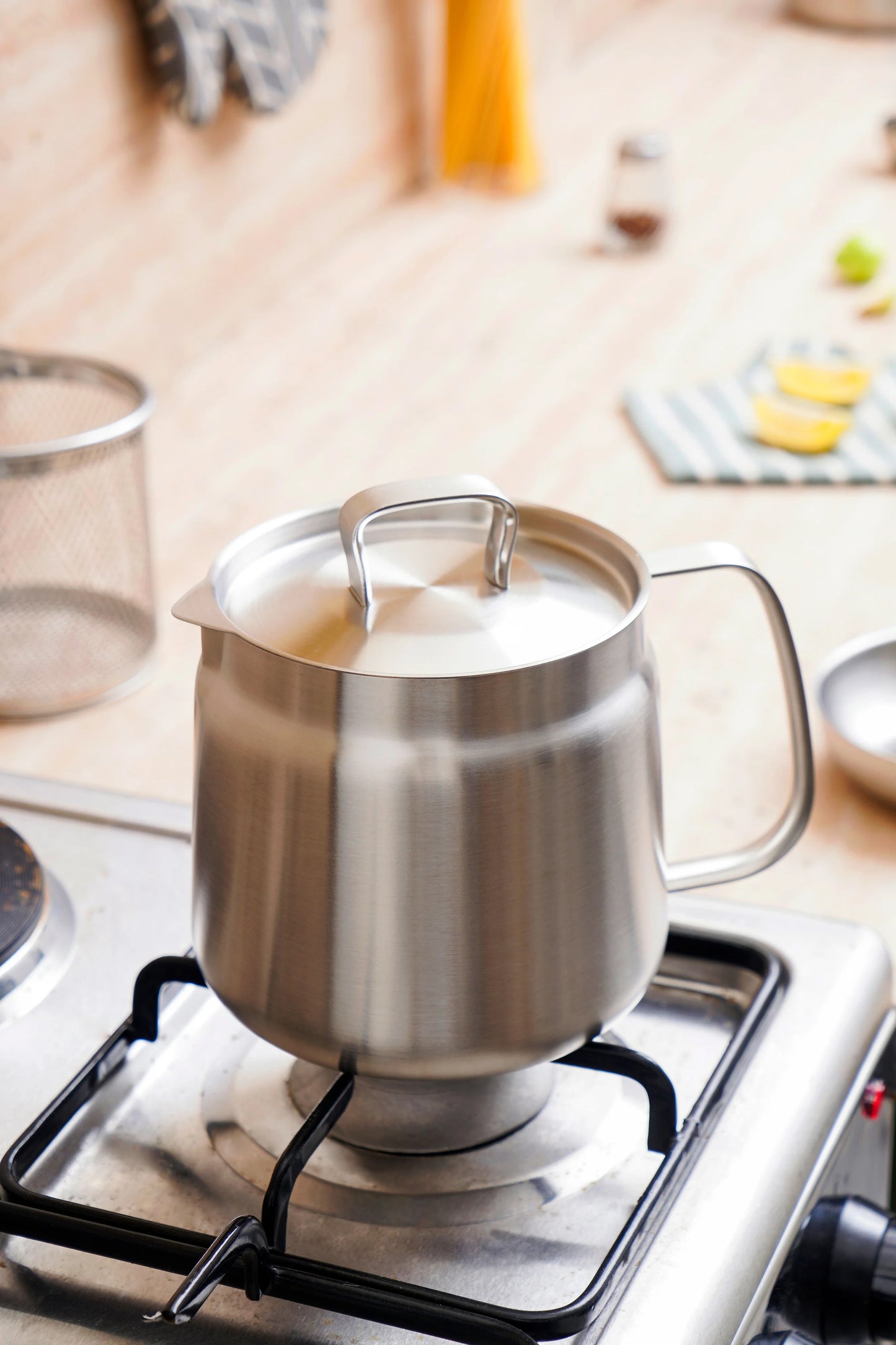 Multi-purpose Stainless Steel Pot & Strainer Set