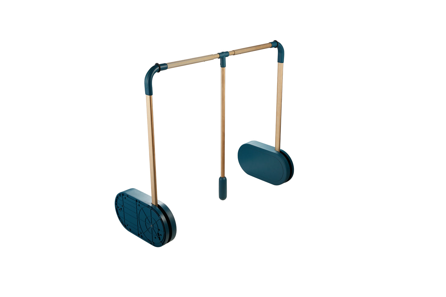 Up and Down Clothes Hanging Rack - Adjustable Width - Fits 900mm Cabinet - B Series Teal PU Leather - 703156 / 703156S