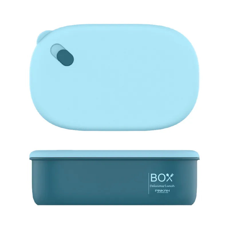 Stainless Steel Lunch Box with 2 Compartments 650ml PINKAH Blue