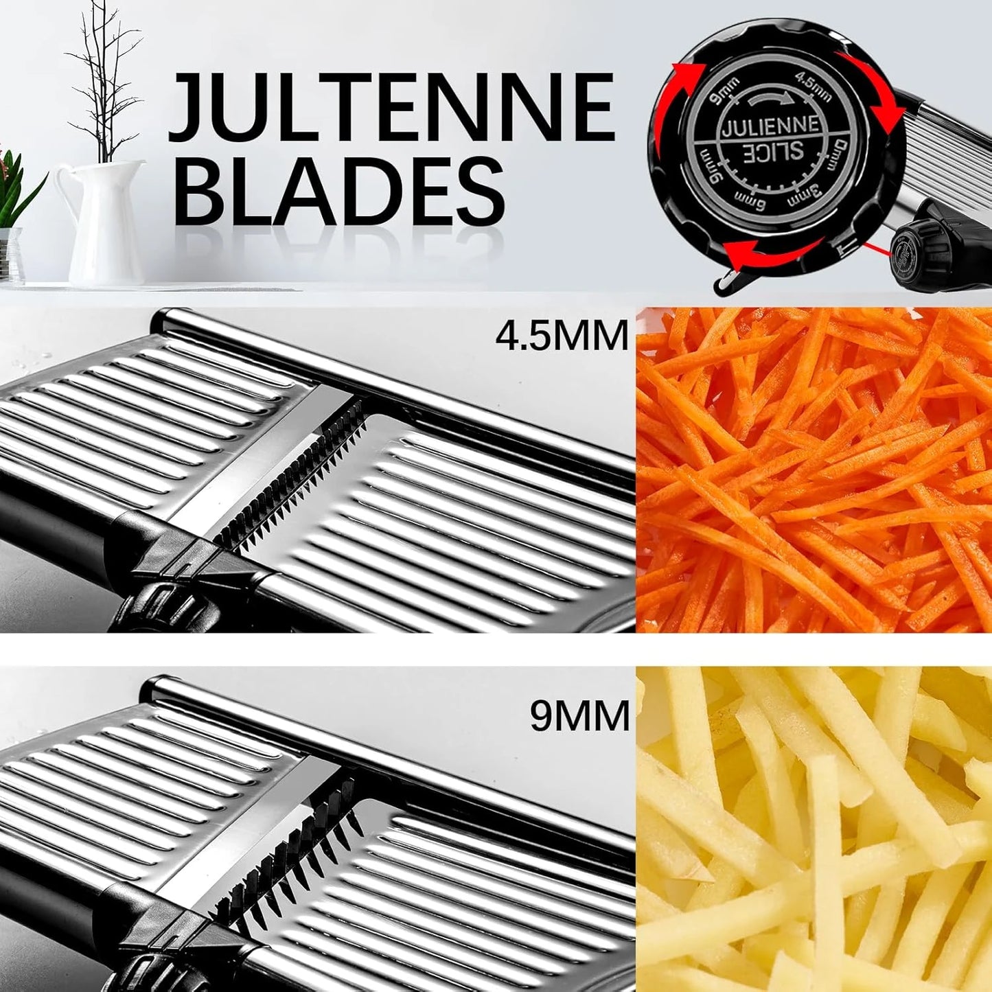 Professional Adjustable Stainless Steel Mandoline Slicer W1027