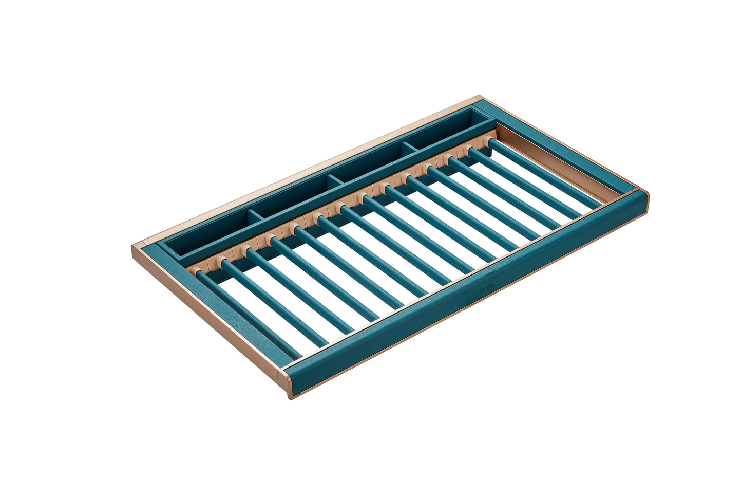 Trouser and Belt Rack - Fits 900mm Cabinet - B Series Teal PU Leather - 706024 / 706024S