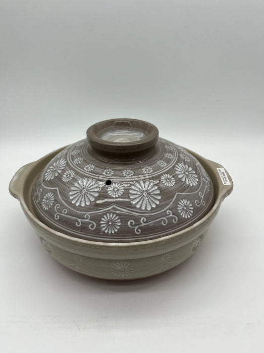Japanese Donabe No8 Mishima Coated 日本内山砂锅8号