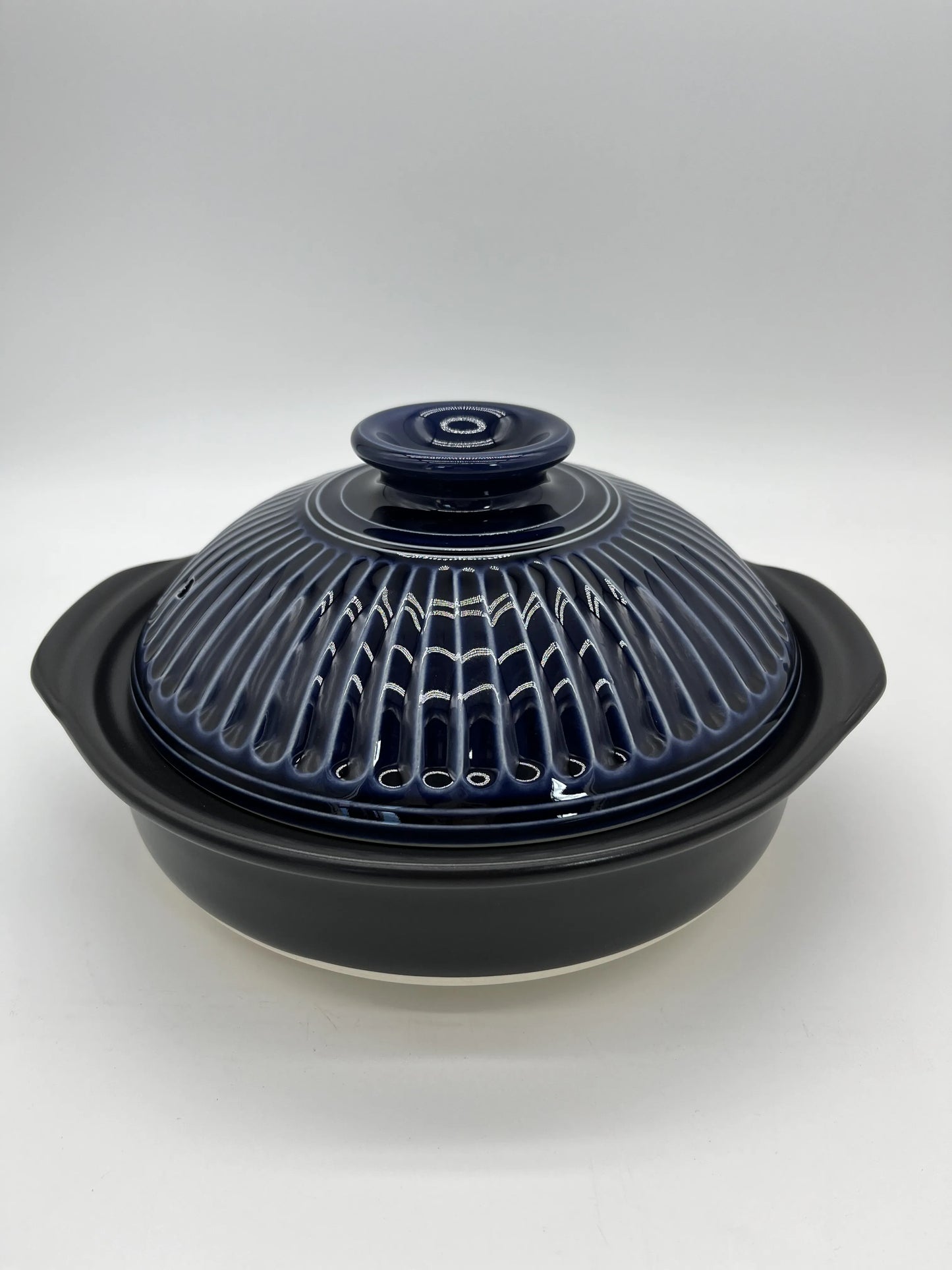GINPO Kikka Japanese Donabe Casserole No.8 blue