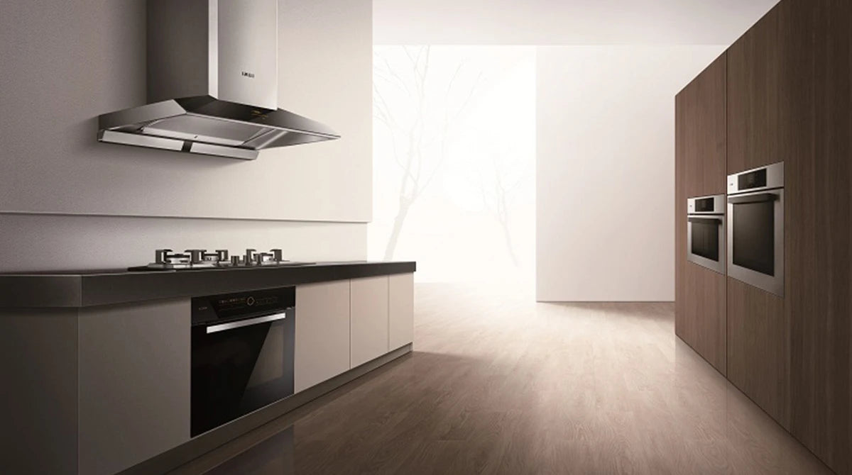 Fotile 90cm Pyramid Chimney Wall Mounted Rangehood - Stainless Steel EMG9050