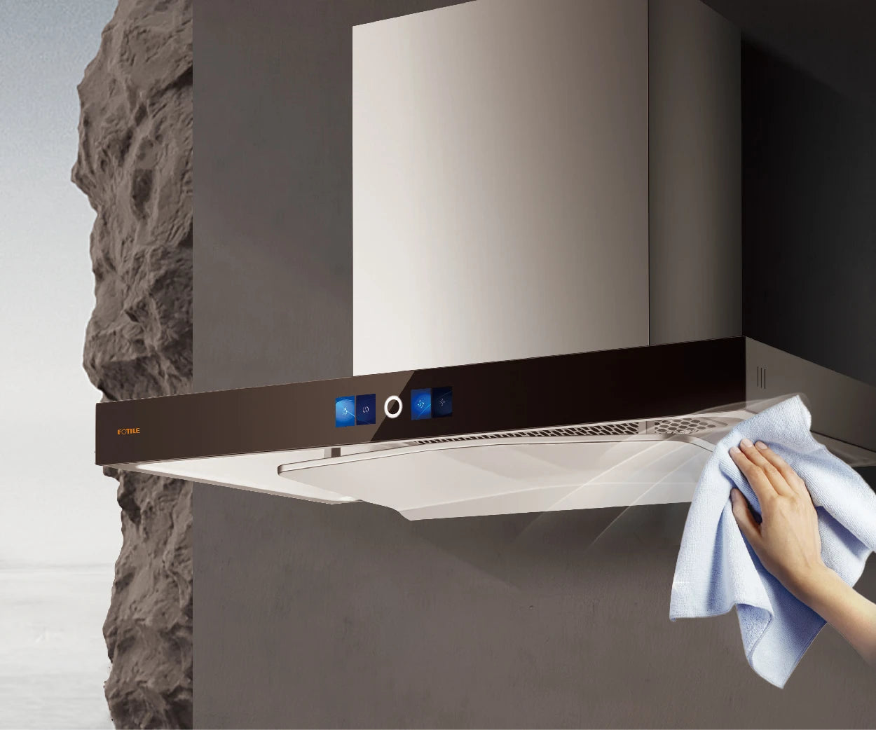 Fotile 90cm Silencore Box Chimney Wall Mounted Rangehood - Air Manager EMG9060 / EMG9060C