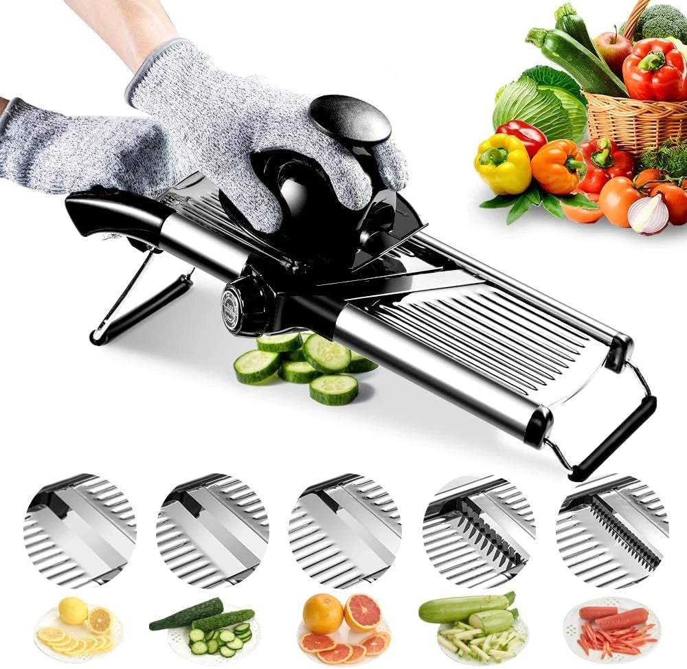 Professional Adjustable Stainless Steel Mandoline Slicer W1027