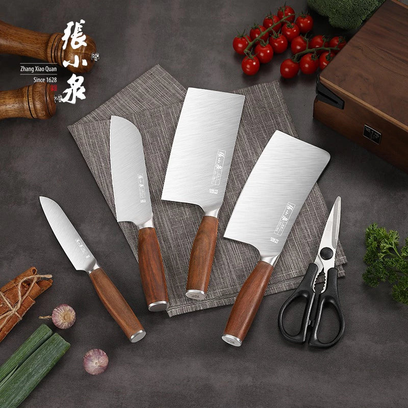 The Kitchen Knife 6-PIECE Knife Block Set D31300100S / 张小泉淳锐系列中式套刀