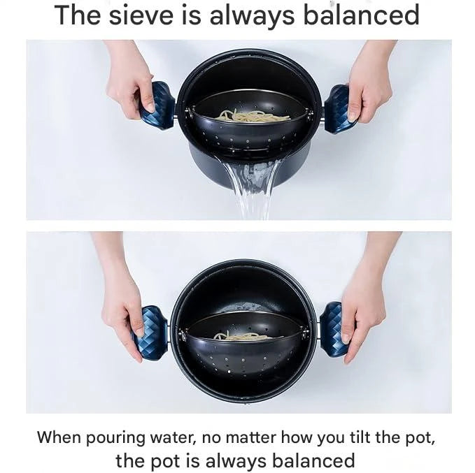 Multifunctional Cooking Pot 22CM Blue