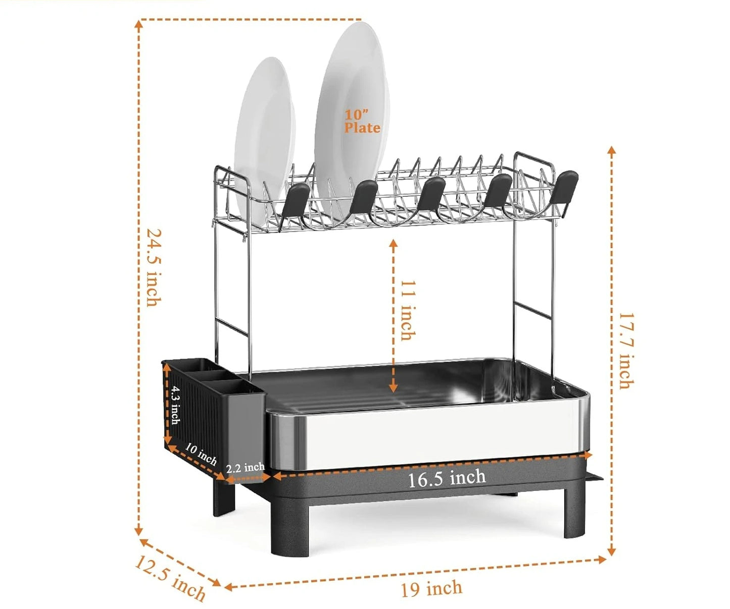 2-Tier Dish Drying Rack