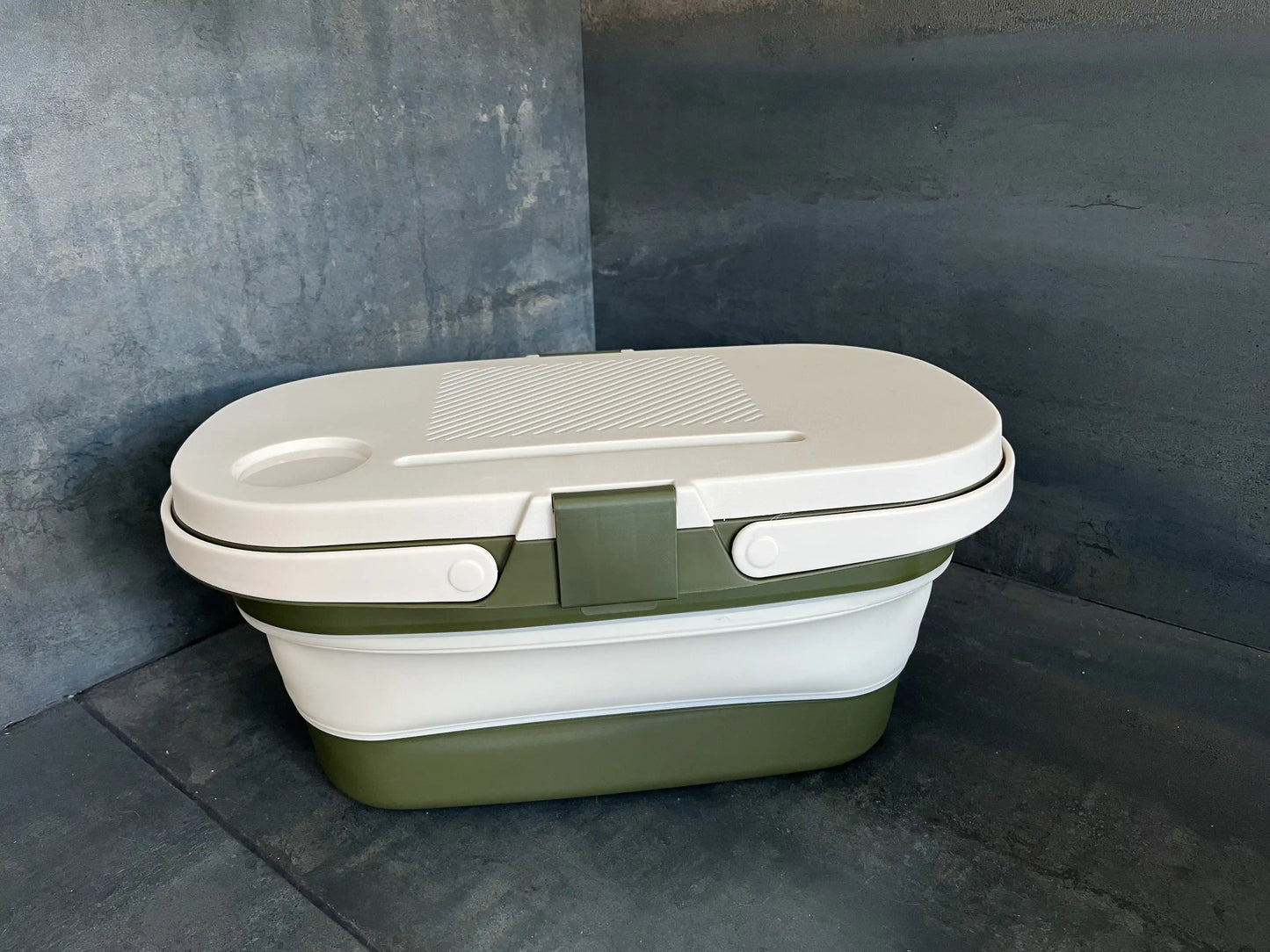 Collapsible Picnic Basket with Handles - Portable Outdoor Food Container