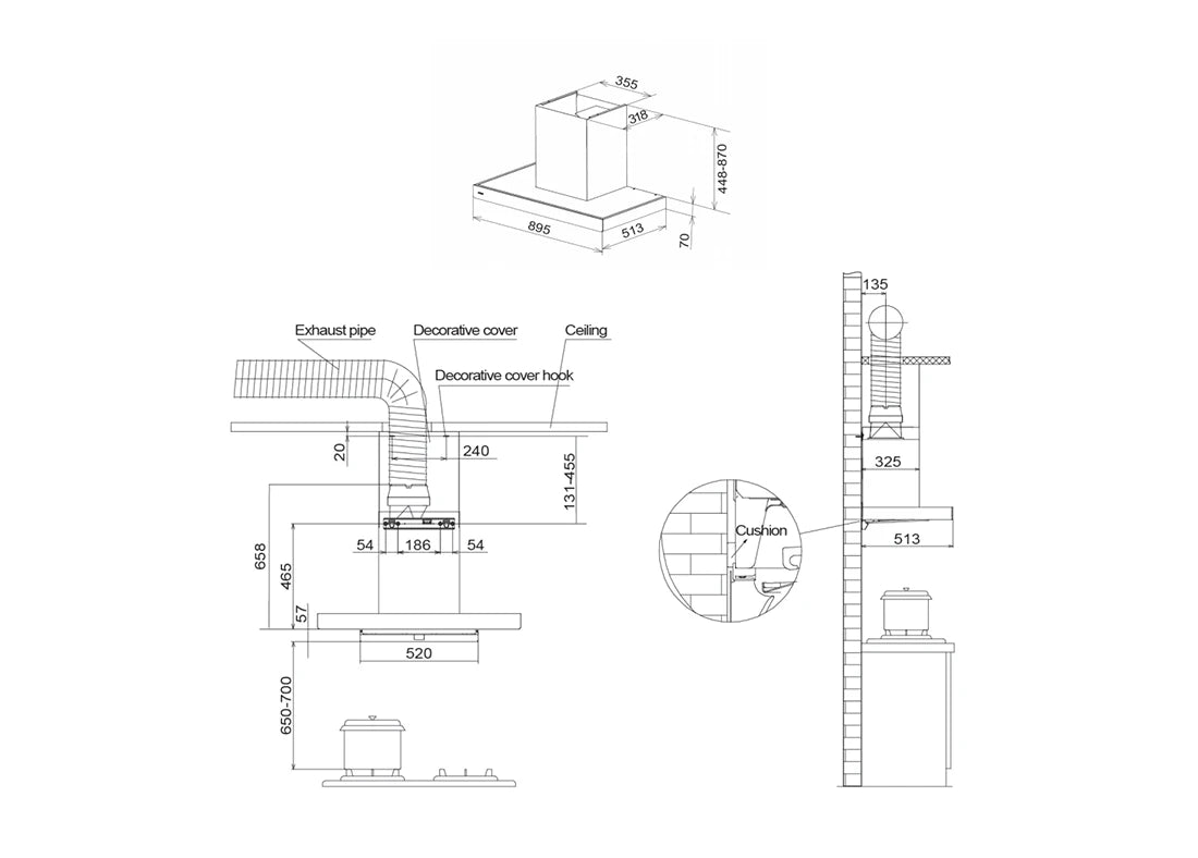 Fotile 90cm Rangehood with New Surround Suction Tech EMS9028S