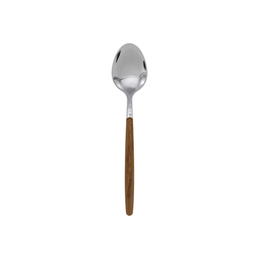 Stainless Steel Spoon Western Tableware Wooden Handle Spoon