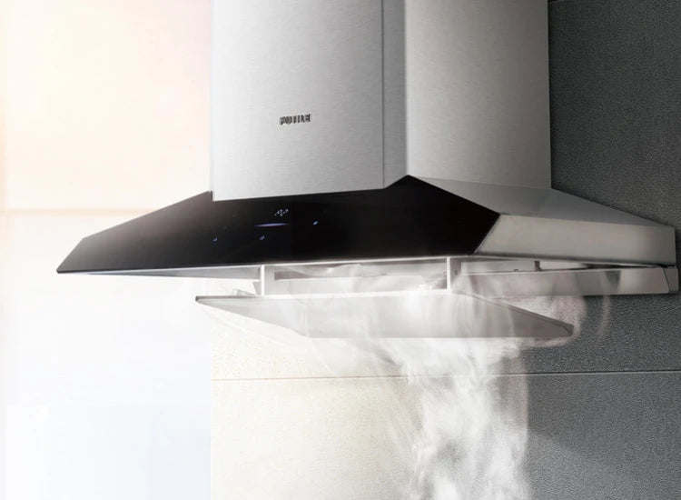 Fotile 90cm Pyramid Chimney Wall Mounted Rangehood - Stainless Steel EMG9050