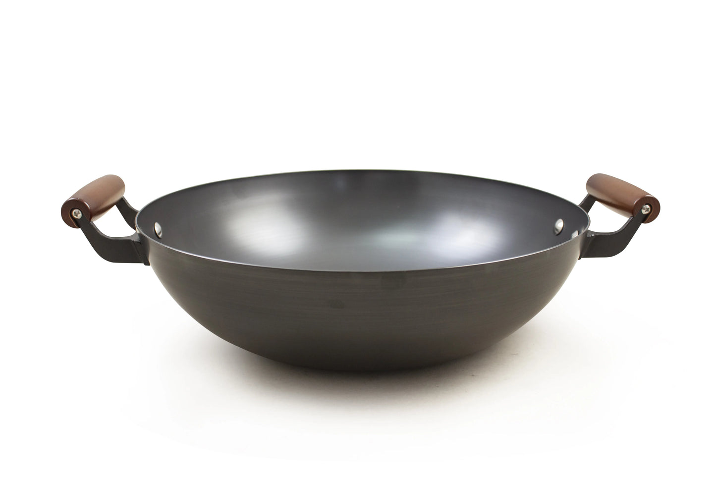 Spin Pressing Iron Dual Ear Wok with Lid 34cm